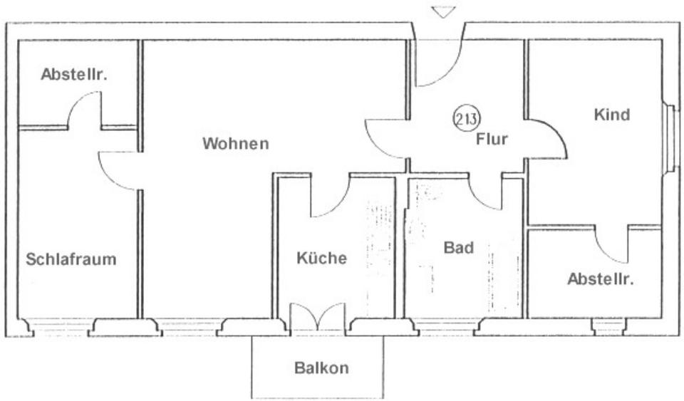 Bad Freienwalde: Helle 3-Raumwohnung mit Balkon (207213) 3 zimmer