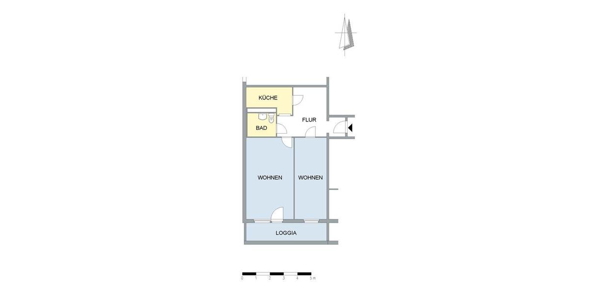 Etagenwohnung Neubrandenburg Datzeberg - 2 Zimmer, 60 m&sup2;, 284&euro; | Angebot:26632688