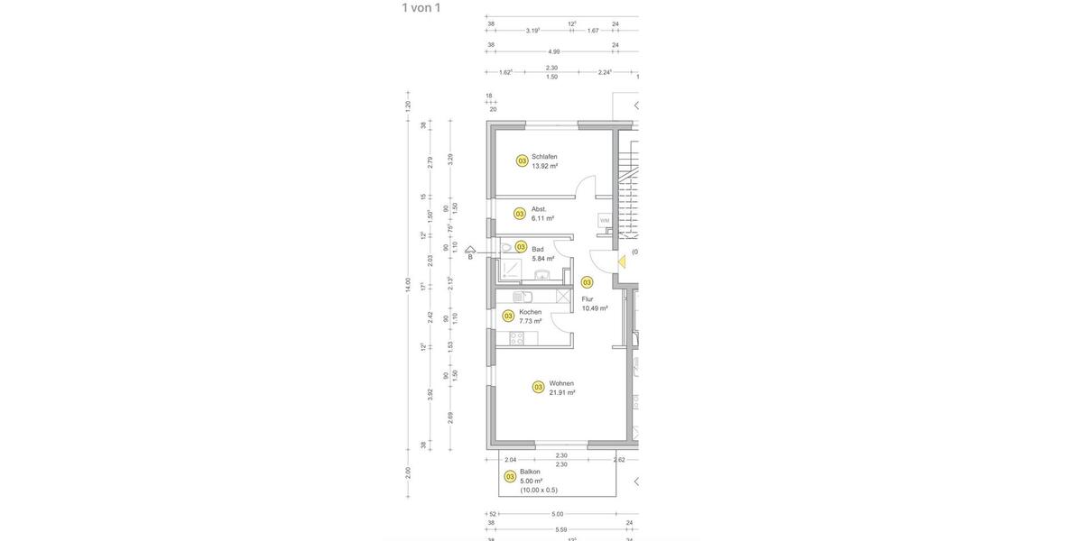 Etagenwohnung Mittenwalde - 2 Zimmer, 71 m&sup2;, 1.135&euro; | Angebot:25929490