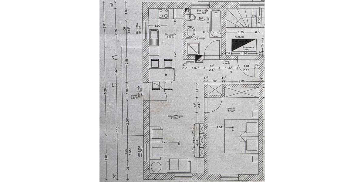 Etagenwohnung Diedorf - 2 Zimmer, 55 m&sup2;, 800&euro; | Angebot:24756988