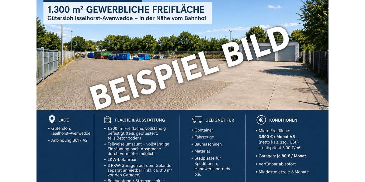 Gewerbeobjekt Gütersloh Isselhorst - 4.641&euro; | Angebot:26583227