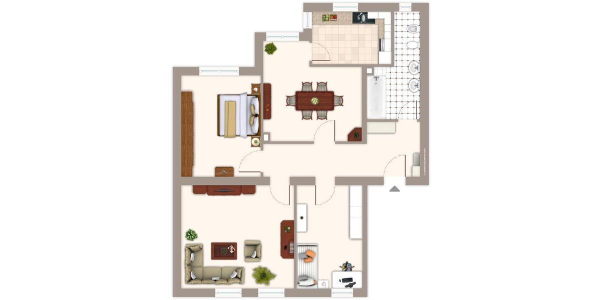 Etagenwohnung Mönchengladbach Süd - 3 Zimmer, 85 m&sup2;, 869&euro; | Angebot:26264807