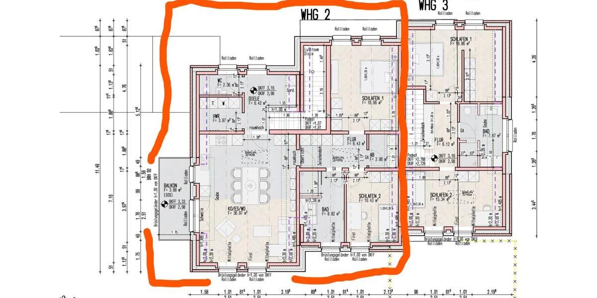 Dachgeschoßwohnung Lohne (Oldenburg) - 3 Zimmer, 102 m&sup2;, 1.400&euro; | Angebot:26051391