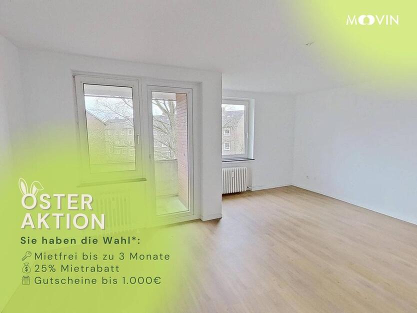 Renovierte 3-Zimmer-Wohnung mit Balkon und Badewanne