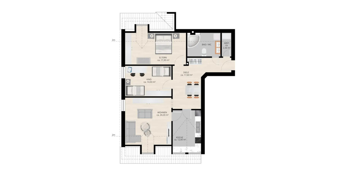 Große 3-Zimmer Wohnung mit Abstellraum zimmer