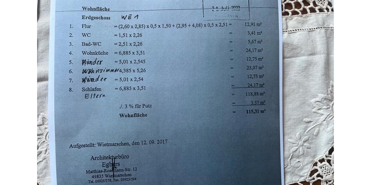 Erdgeschoßwohnung Wietmarschen - 5 Zimmer, 115 m&sup2;, 850&euro; | Angebot:26692403