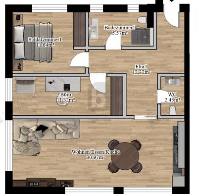 MODERN IN EXZELLENTER LAGE PLUS TIEFGARAGE - Erdgeschoßwohnung Gauting | Angebot:26978448