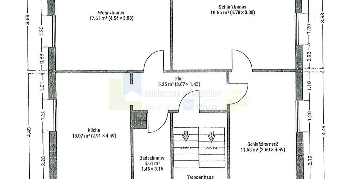 Etagenwohnung Donaueschingen- Allmendshofen Donaueschingen - 3 Zimmer, 60 m&sup2;, 650&euro; | Angebot:26542721