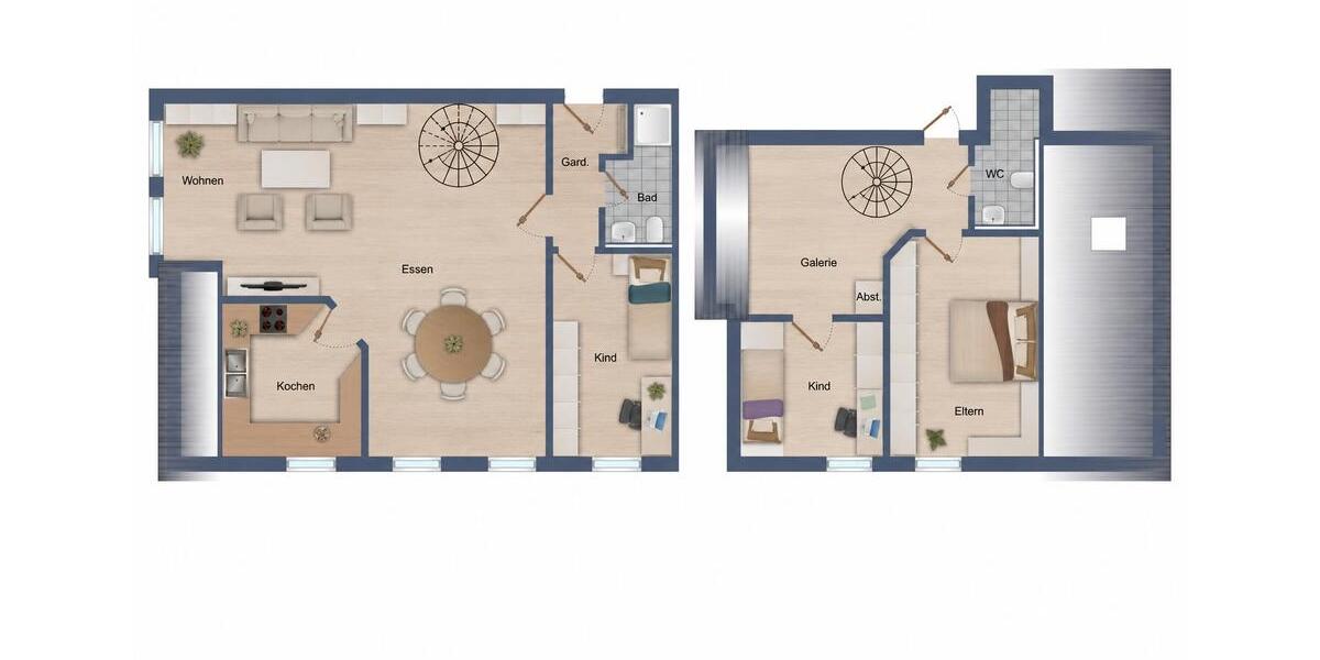 Maisonettenwohnung Türkheim - 4 Zimmer, 110 m&sup2;, 1.290&euro; | Angebot:26573336