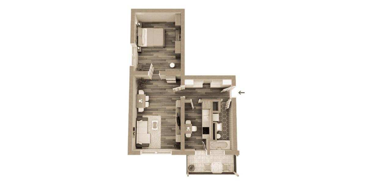 Etagenwohnung Merseburg - 2 Zimmer, 56 m&sup2;, 420&euro; | Angebot:24700323