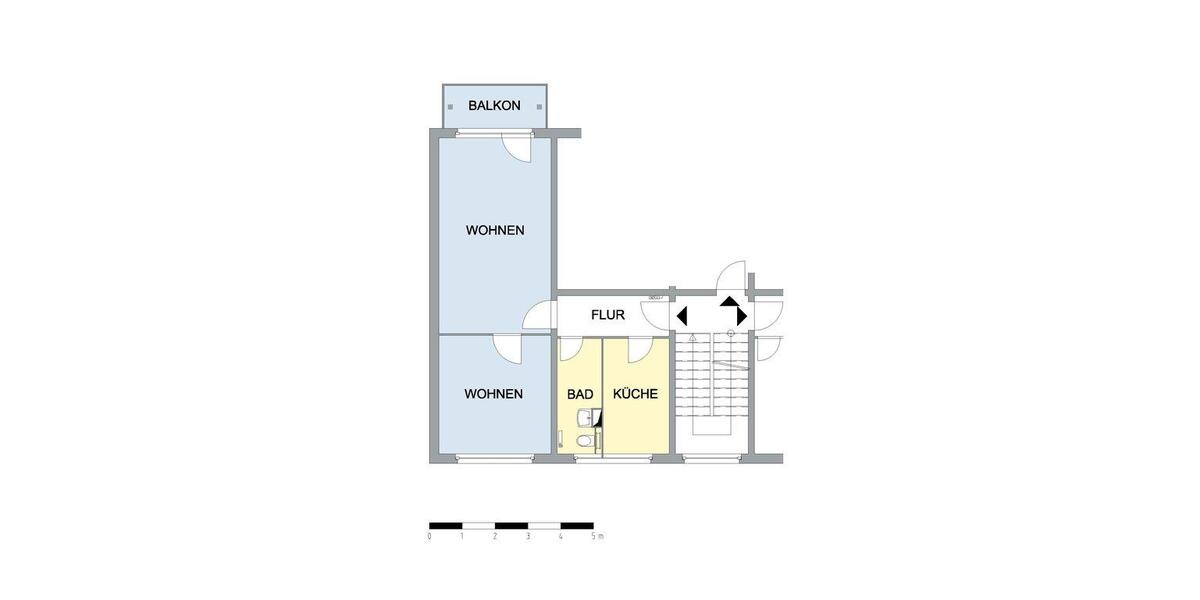 Etagenwohnung Neubrandenburg Datzeberg - 2 Zimmer, 50 m&sup2;, 316&euro; | Angebot:26278027