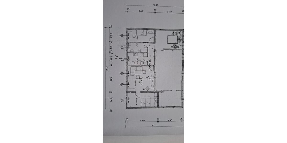 Etagenwohnung Wittenberge - 3 Zimmer, 72 m&sup2;, 537&euro; | Angebot:26564745