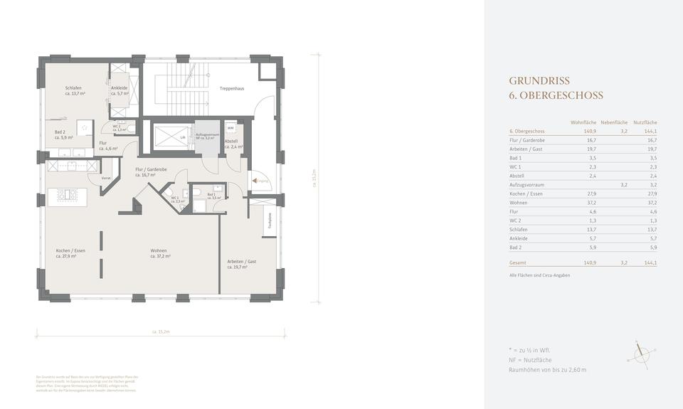 Etagenwohnung Vaterstetten Baldham - 3 Zimmer, 141 m&sup2;, 2.650&euro; | Angebot:26279402