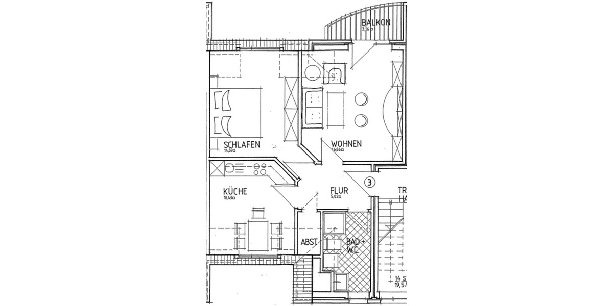 Dachgeschoßwohnung Norden - 2 Zimmer, 54 m&sup2;, 520&euro; | Angebot:24437783