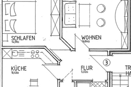 Wohnung Norden - 2 Zimmer, 54 m&sup2;, 520&euro; | Angebot:24437783