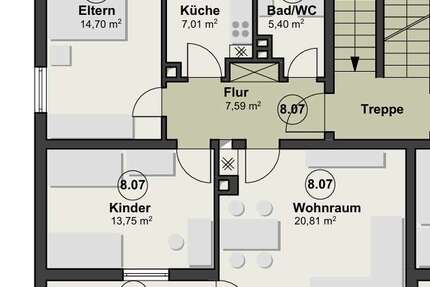 Wohnung Kaufbeuren - 3 Zimmer, 73 m&sup2;, 840&euro; | Angebot:27269324