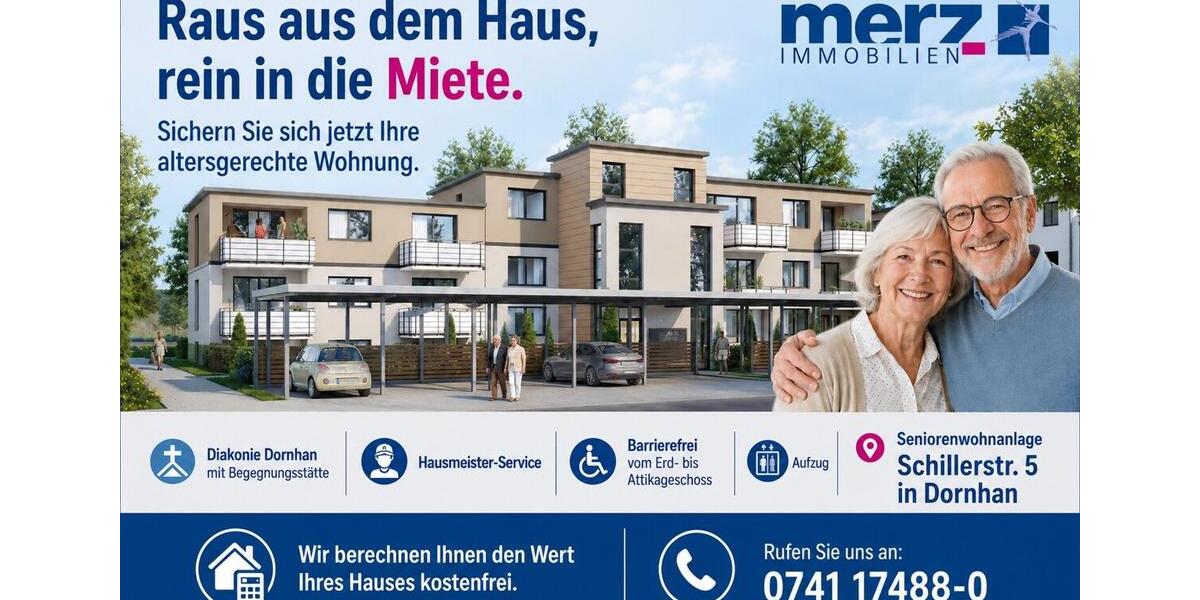 Erdgeschoßwohnung Dornhan - 2.5 Zimmer, 55 m&sup2;, 755&euro; | Angebot:26545773
