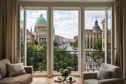 Wunderschöne, helle Altbauwohnung, Terasse, möbliert & Innenstadt 3 zimmer