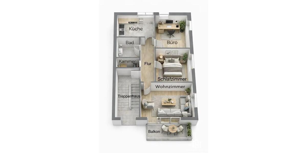 Dachgeschoßwohnung Waldeck - 3 Zimmer, 74 m&sup2;, 650&euro; | Angebot:26036337