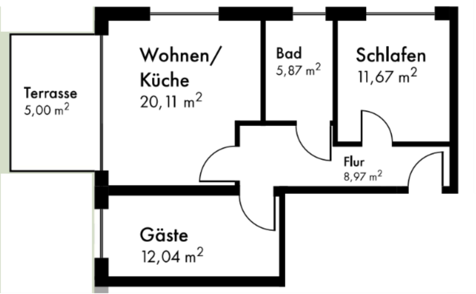 Etagenwohnung Feucht - 2 Zimmer, 61 m&sup2;, 1.000&euro; | Angebot:25289037