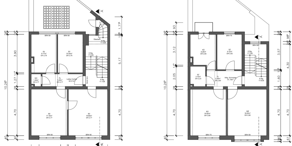 Etagenwohnung Köln Innenstadt - 2 Zimmer, 65 m&sup2;, 1.150&euro; | Angebot:26975155