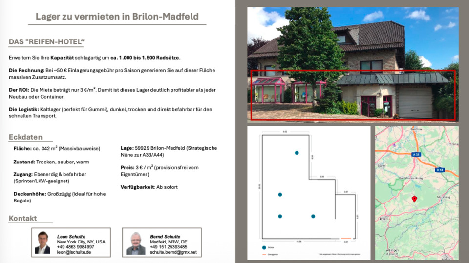 Gewerbeobjekt Brilon - 3&euro; | Angebot:25405856