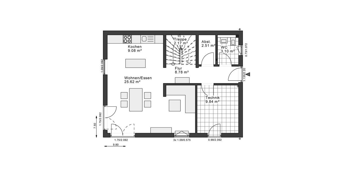 Einfamilienhaus Lemgo - 3 Zimmer, 120 m&sup2;, 1.500&euro; | Angebot:26663231