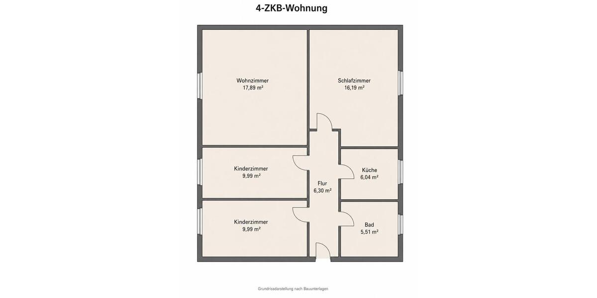 Hochparterre Vacha - 4 Zimmer, 78 m&sup2;, 515&euro; | Angebot:26618785