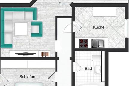2er-WG-Wohnung mit Terrasse – Warm: 690€ pro Zimmer 1 zimmer