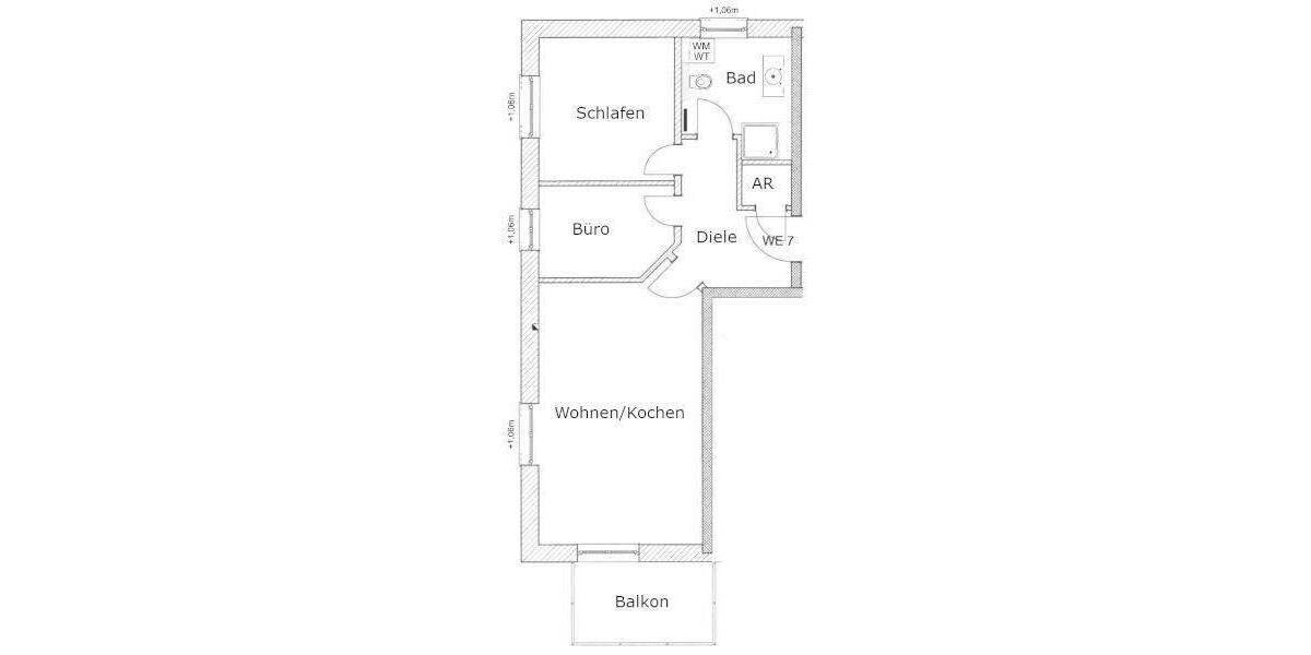 Etagenwohnung Aufhausen - 2 Zimmer, 59 m&sup2;, 685&euro; | Angebot:25779100