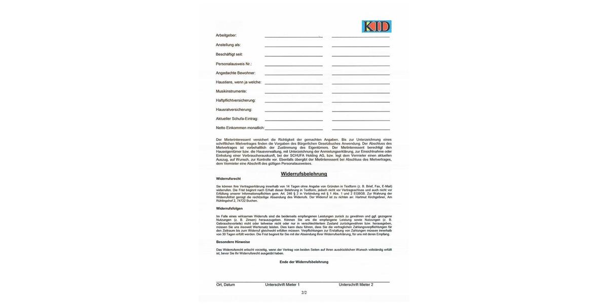 2 Zimmer Mietwohnung direkt in Buchen 2 zimmer