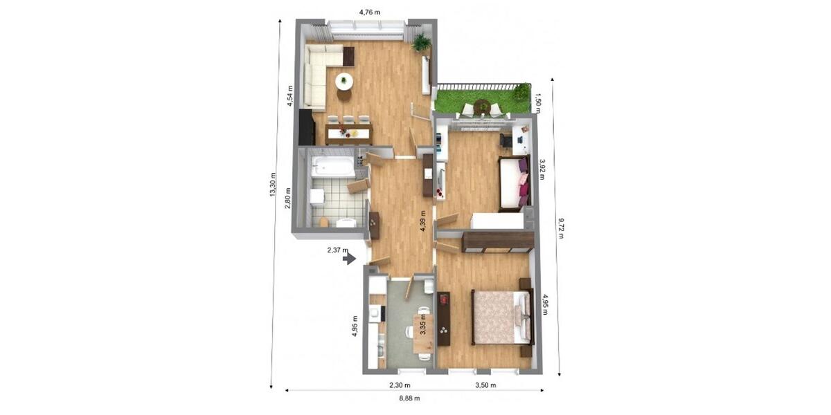 Etagenwohnung Krefeld Benrad - 3 Zimmer, 76 m&sup2;, 685&euro; | Angebot:26264776