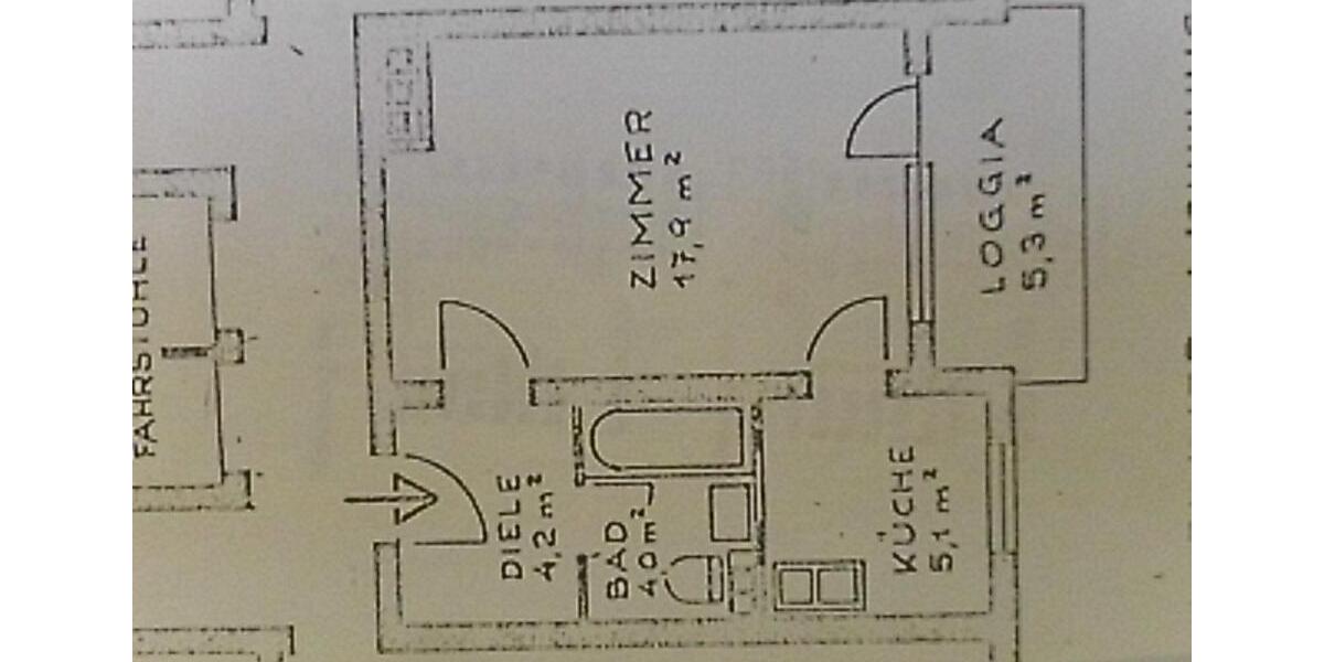 Etagenwohnung Rüsselsheim am Main - 1 Zimmer, 33 m&sup2;, 545&euro; | Angebot:23664200