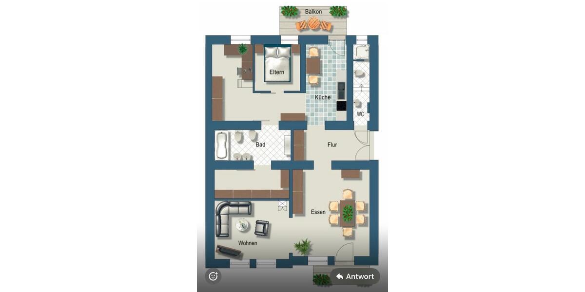 Etagenwohnung Kassel Bad Wilhelmshöhe - 3 Zimmer, 102 m&sup2;, 1.200&euro; | Angebot:26694090