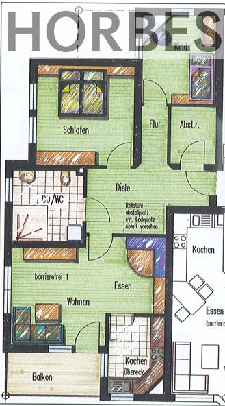 Erdgeschoßwohnung Neukirchen/Pleiße Pleiße - 3 Zimmer, 92 m&sup2;, 600&euro; | Angebot:26165747