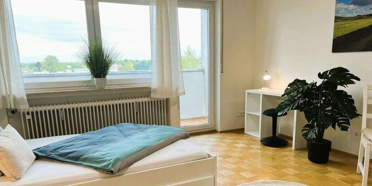 Wohnen auf Zeit in Augsburg 1.072 € 1 zimmer