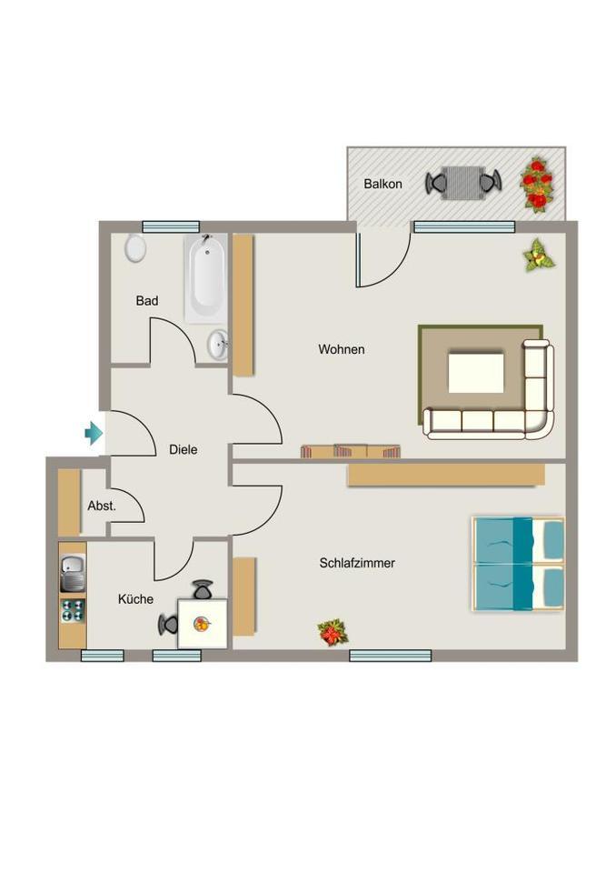 Demnächst frei! 3-Zimmer-Wohnung in Duisburg Fahrn zimmer