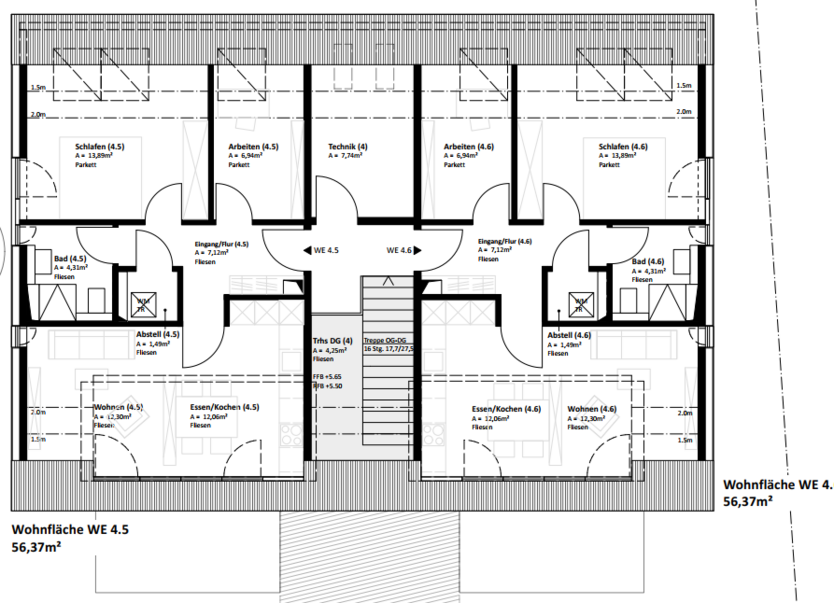 Wohnung zum Mieten in Neckarsulm-Obereisesheim 769,45 € 56.37 m² 3 zimmer
