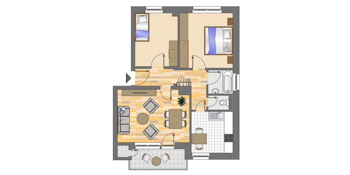 Etagenwohnung Siegen Geisweid - 3 Zimmer, 68 m&sup2;, 299&euro; | Angebot:26933413