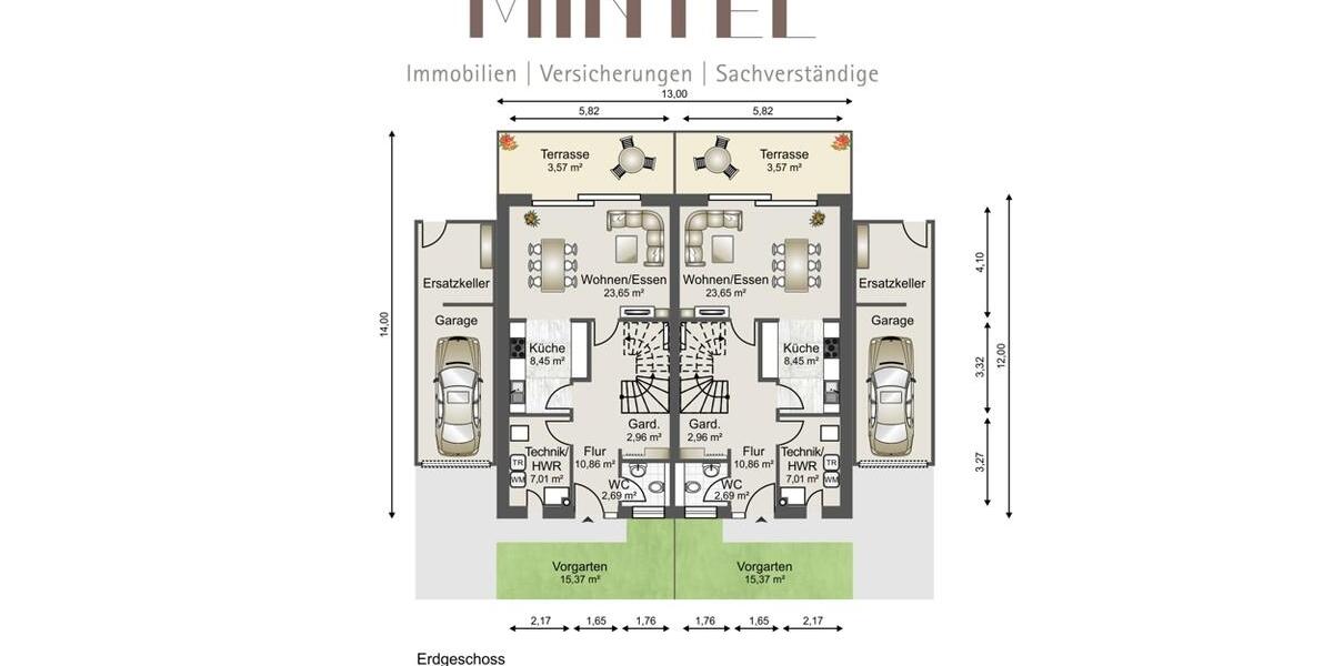 Doppelhaushälfte Werne - 6 Zimmer, 130 m&sup2;, 1.820&euro; | Angebot:23531228