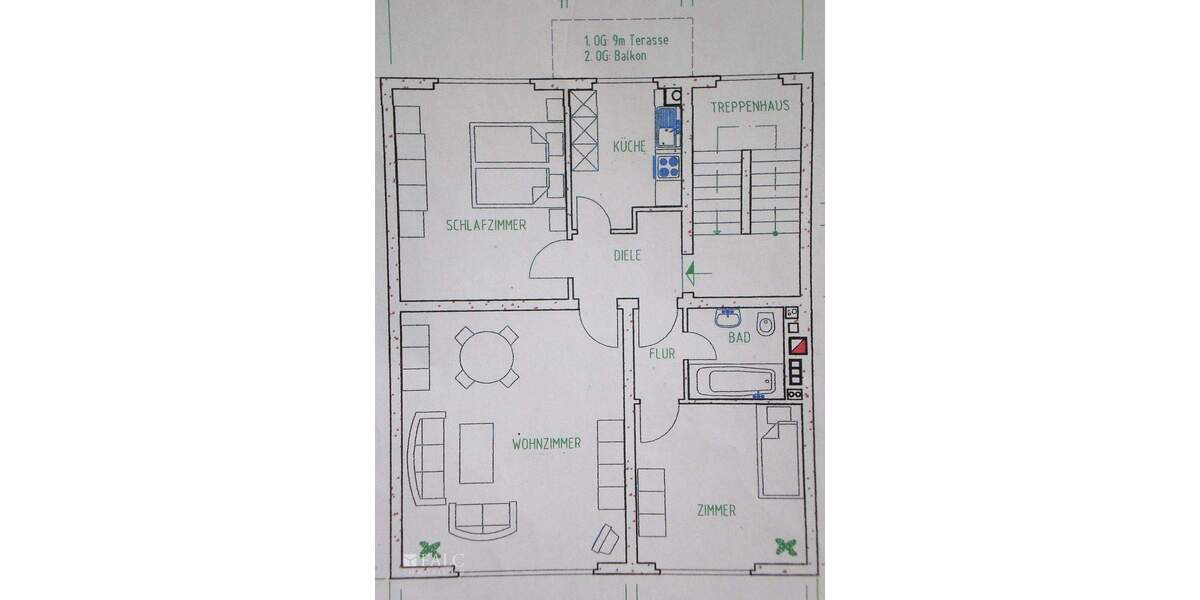 Etagenwohnung Hanau - 3 Zimmer, 79 m&sup2;, 998&euro; | Angebot:25677996