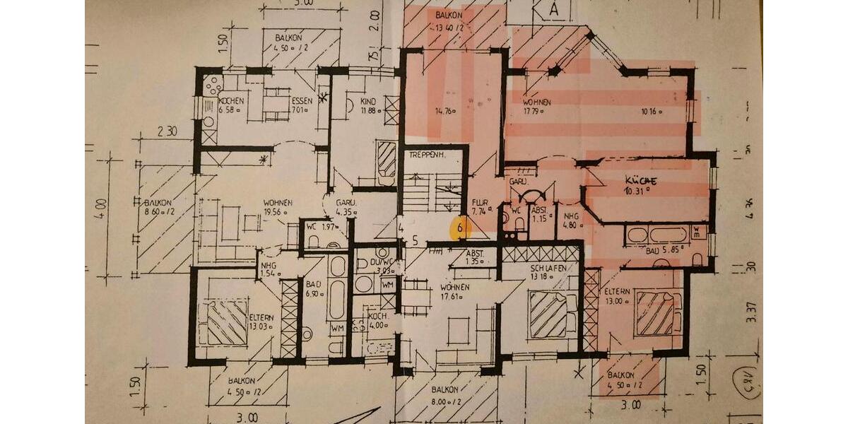 Etagenwohnung Konstanz Konstanz-Fürstenberg - 3 Zimmer, 93 m&sup2;, 1.700&euro; | Angebot:25239768