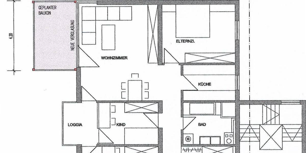 Etagenwohnung Schramberg Sulgen - 4 Zimmer, 100 m&sup2;, 700&euro; | Angebot:26704381