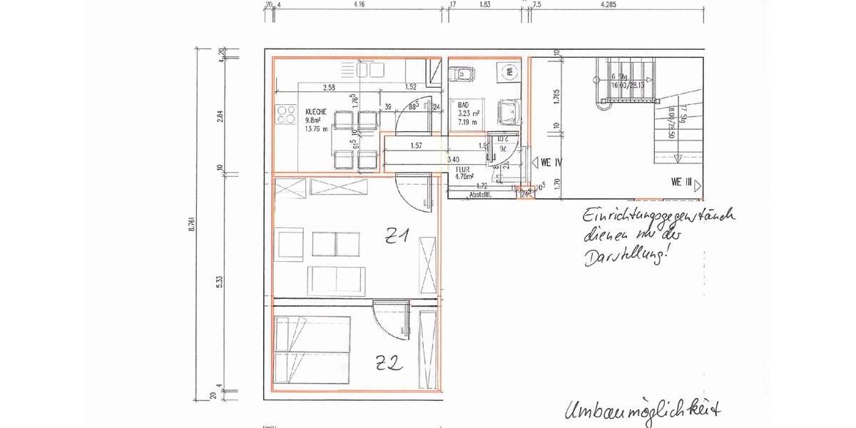 Etagenwohnung Stadtilm - 1 Zimmer, 39 m&sup2;, 173&euro; | Angebot:26165231