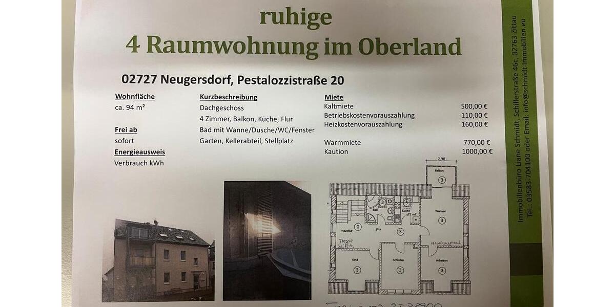 ☀️sonnige 4-Raum Wohnung DG 94m2☀️ 4 zimmer