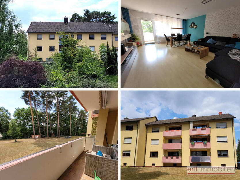 * ANSPRECHEND * LICHTDURCHFLUTET * NATURNAH * tolle 3-Zi-Wohnung mit SÜDBALKON im Nürnberger Süden
