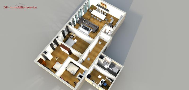 Wunderschöne 5-Raum-Erdgeschoßwohnung mit 155 m² und Parkettboden