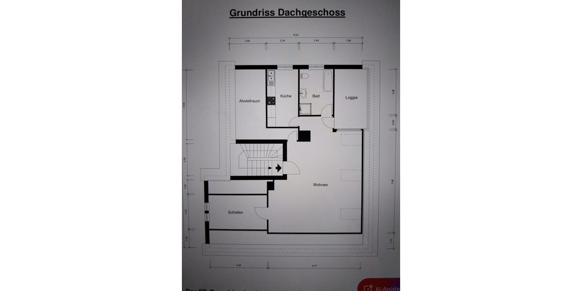 Dachgeschoßwohnung Meine - 2 Zimmer, 86 m&sup2;, 670&euro; | Angebot:25857241