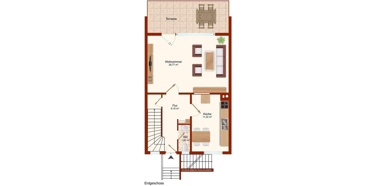 Reihenhaus Zeven - 4 Zimmer, 100 m&sup2;, 1.225&euro; | Angebot:25965615