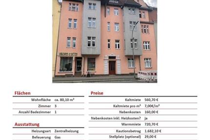 Wohnung Guben - 3 Zimmer, 80 m&sup2;, 560&euro; | Angebot:26686519
